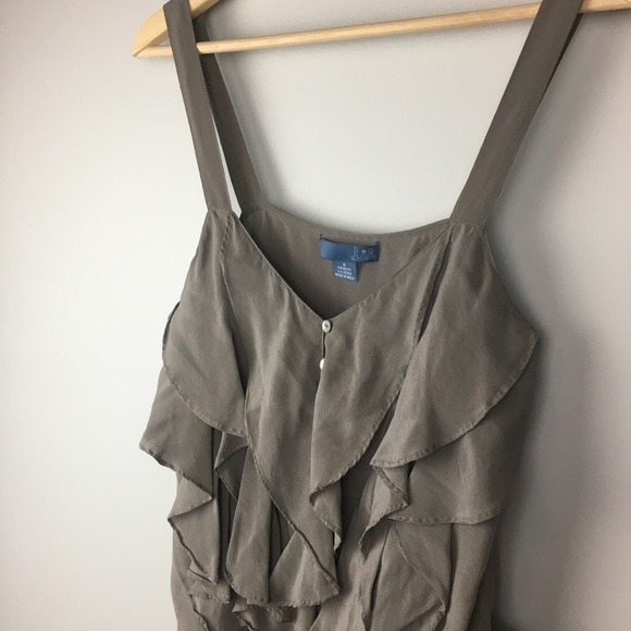 Silk Rufflefront Sleeveless Top - Picture 5 of 5